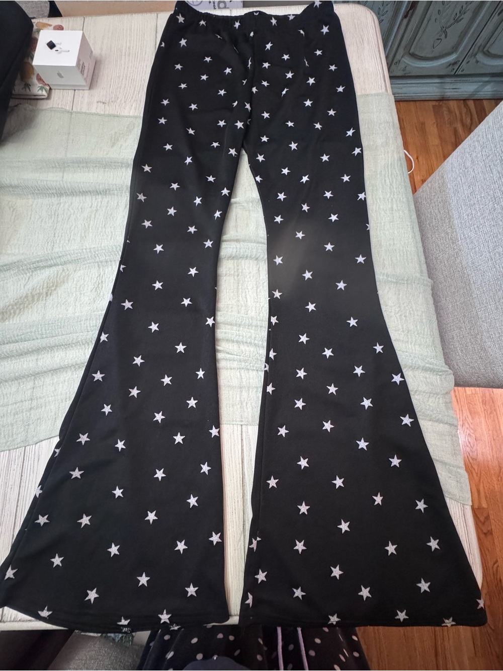 Nasty Gal Black Star Print Pants